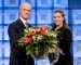 Vorstandsmitglied Zygmunt Mierdorf mit Moderatorin Anke Engelke - METRO Group Asset Management