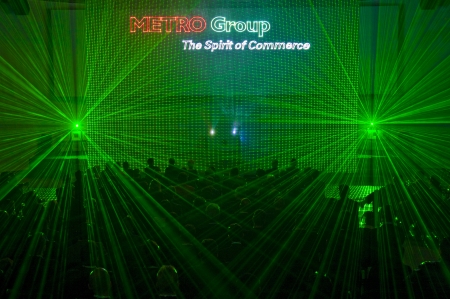 Die Lasershow der Meeting Metro - Er&ouml;ffnungsveranstaltung - Media Markt