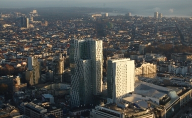 Aussicht vom Dach des Headquarters in Frankfurt - Commerzbank Gruppe