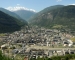 Blick auf das Werk Visp. Im Hintergrund das Saasertal und Mattertal, welche zu den weltbekannten Ski-Destinationen Saas-Fee und Zermatt f&uuml;hren.
