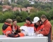 Auszubildende bei einem Ausbildungsprojekt zu Montagearbeiten im E.ON Bayern-Netz