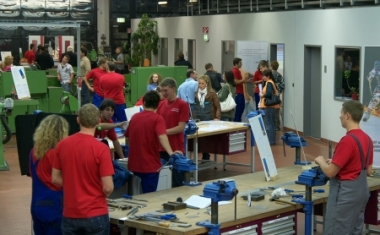 Die Lehrwerkstatt bei der letzten Nacht der Ausbildung in Mannheim - MVV Energie AG