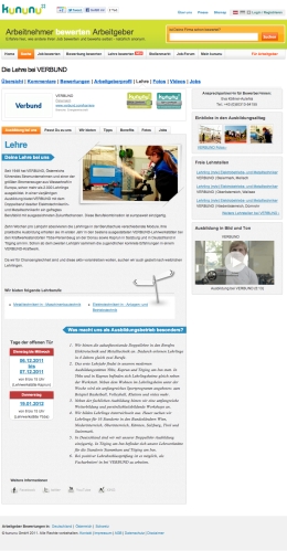 kununu Ausbildungsprofil von VERBUND