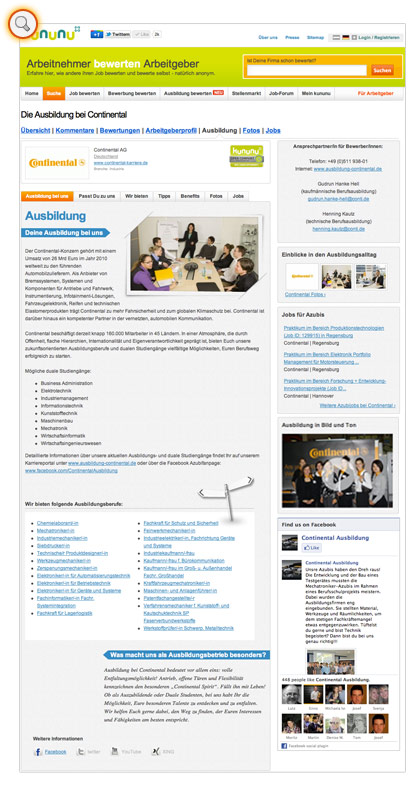 Detailansicht Ausbildungsprofil