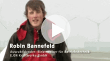 Robin Bannefeld, Auszubildender zum Elektroniker f&uuml;r Betriebstechnik - E.ON